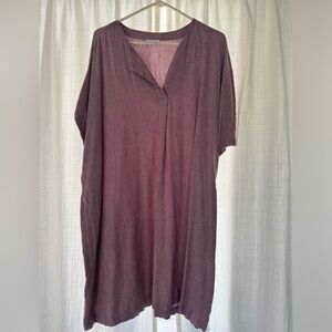 Pure Jill by J Jill Purple V-Neck Tunic Dress